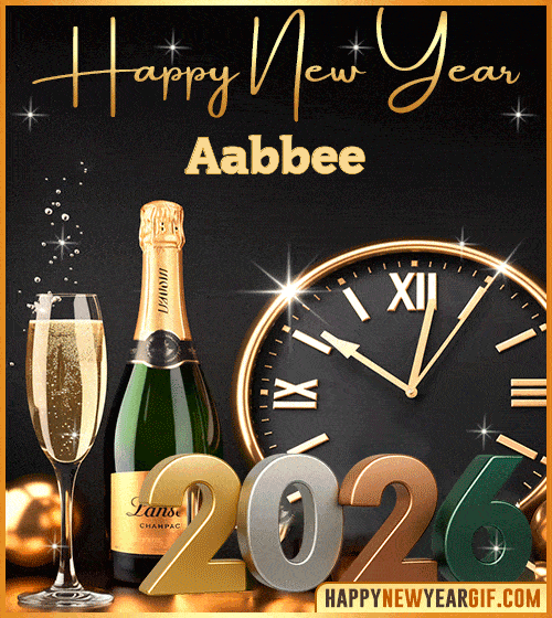 Happy New Year 2026 champagne Aabbee