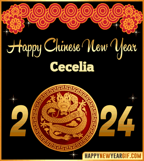 Happy New Year 2024 Cecelia gif