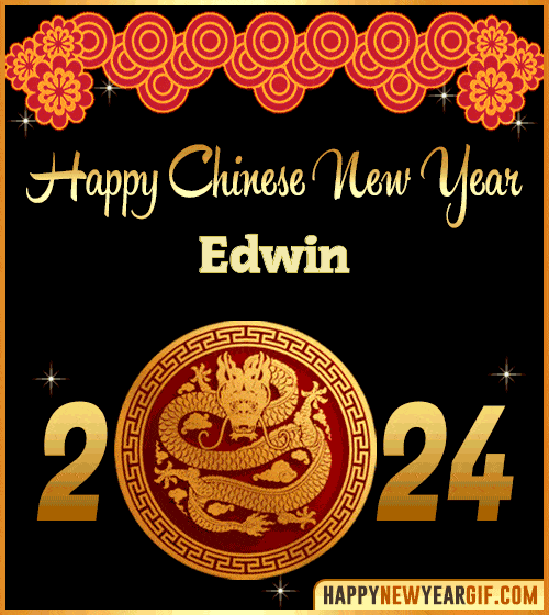 Happy New Year 2024 Edwin gif