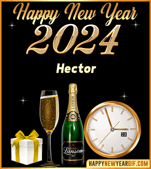 Happy New Year 2024 Hector gif