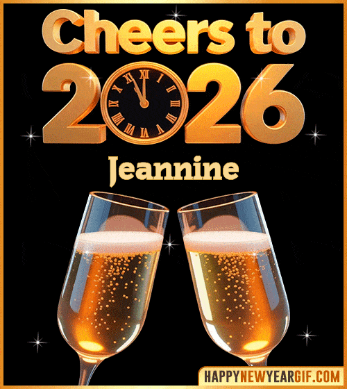 GIF Cheers 2026 toast gif Jeannine