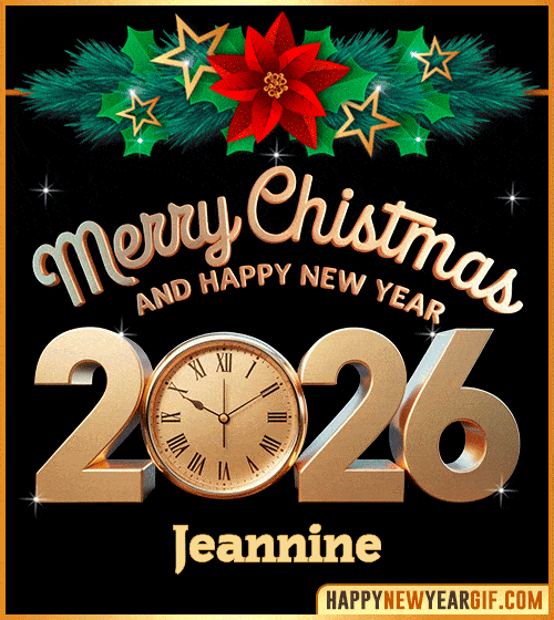 GIF Merry Christmas and Happy New Year 2026 gif Jeannine