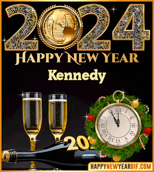 Happy New Year 2024 Kennedy gif