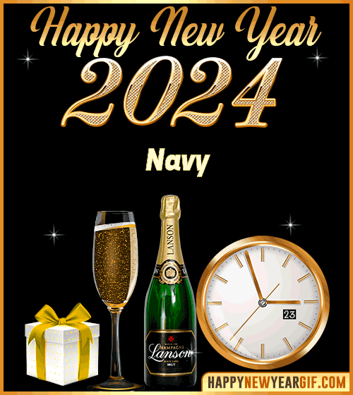 Happy New Year 2024 Navy gif