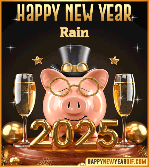 Happy New Year 2025 Rain gif
