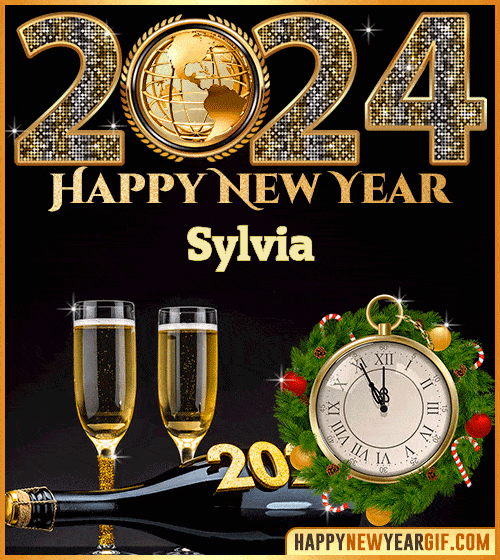 Happy New Year 2024 Sylvia gif
