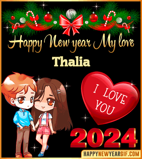 Happy New Year 2024 Thalia gif