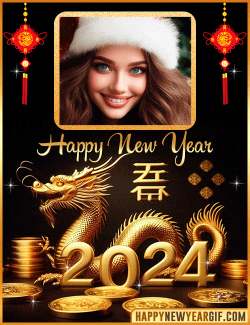Create Gif Frames for New Year 2024 with Your Photos