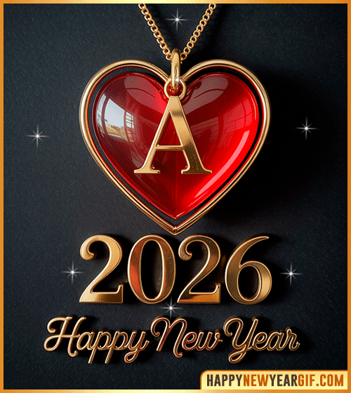 Happy BirthDay Personalized New Year 2026 GIFs with Names Starting with A