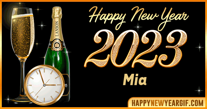 Happy New Year 2023 Mia GIF