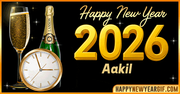 Happy New Year 2026 Aakil GIF