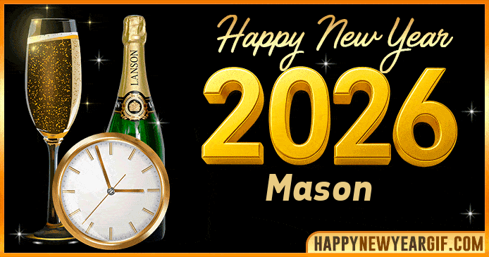 Happy New Year 2026 Mason GIF