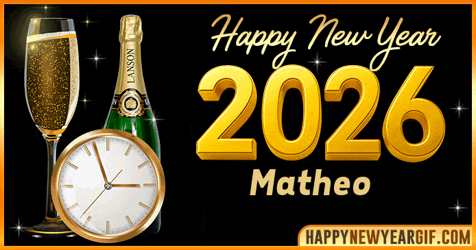 Happy New Year 2026 Matheo GIF