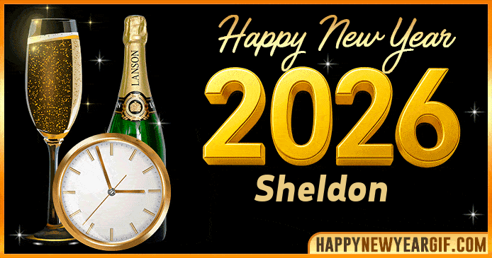 Happy New Year 2026 Sheldon GIF