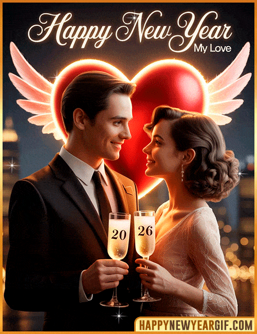 2026 happy new year love romantic