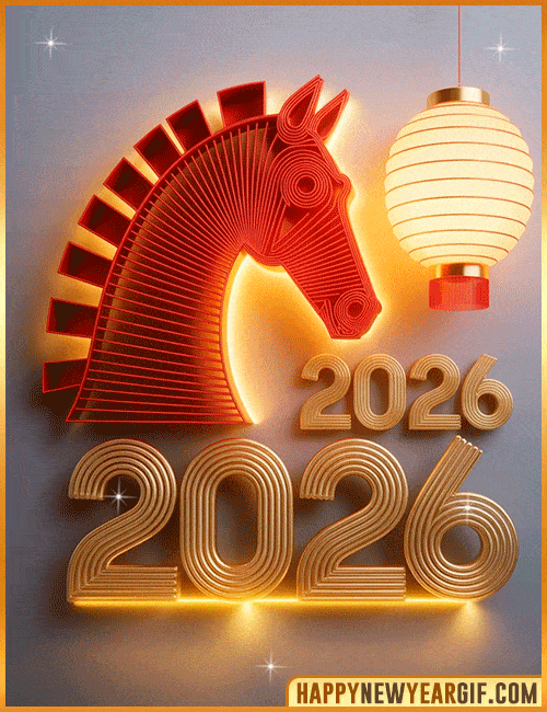 chinese horse 2026 animated greeting