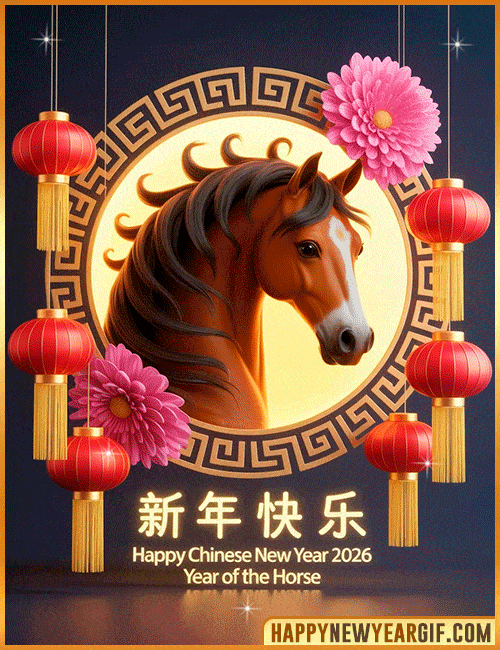 festive horse 2026 gif