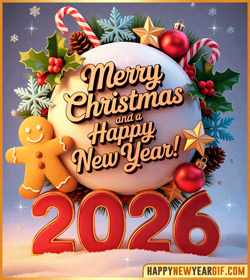 gif merry christmas and new year 2026 gif