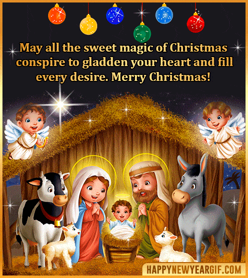 gif of birth of jesus christmas