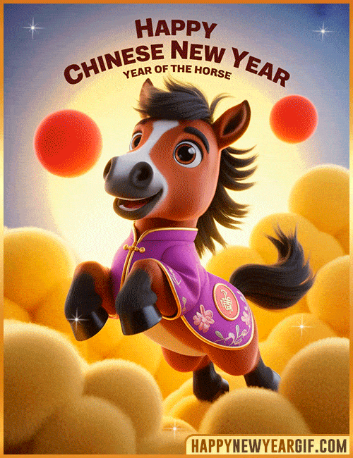 glowing horse 2026 gif design