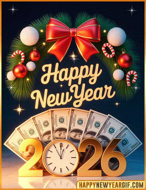 golden 2026 happy new year gif