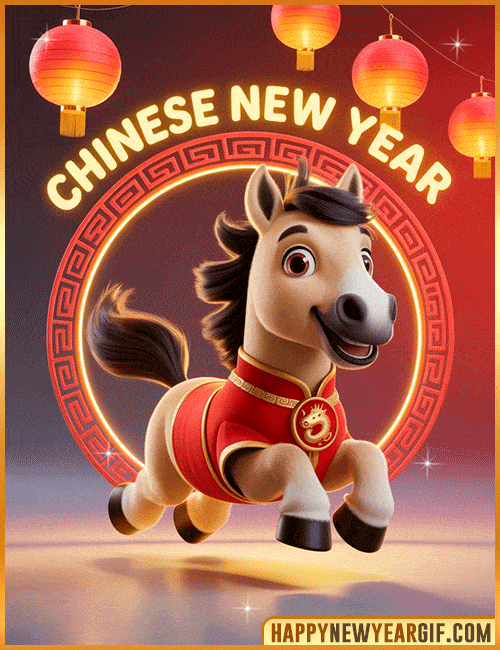 golden horse 2026 festive gif