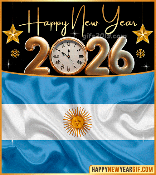 happy new year 2026 gif flag of argentina