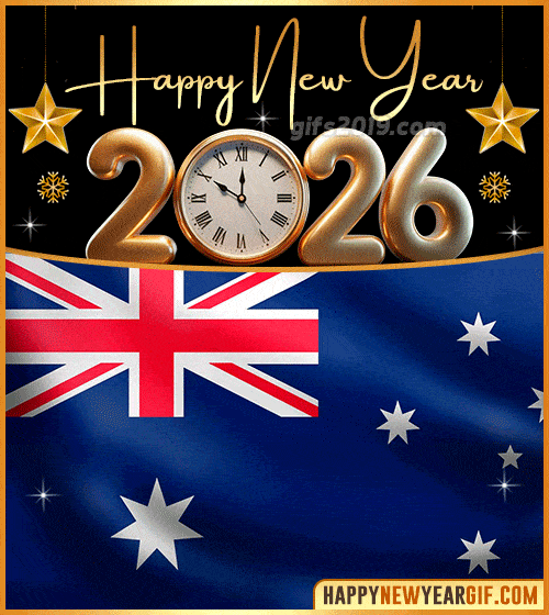 happy new year 2026 gif flag of australia