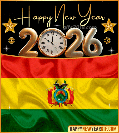 happy new year 2026 gif flag of bolivia