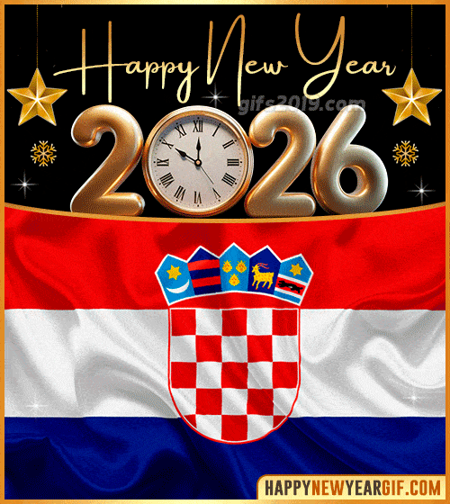 happy new year 2026 gif flag of croacia