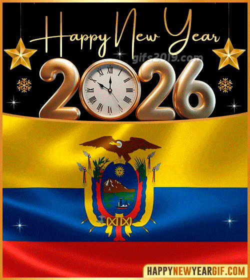 happy new year 2026 gif flag of ecuador