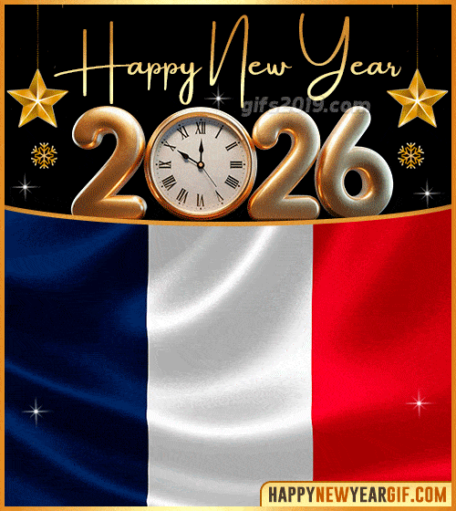 happy new year 2026 gif flag of francia