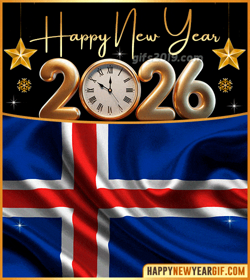 happy new year 2026 gif flag of islandia