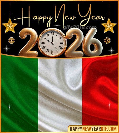 happy new year 2026 gif flag of italia