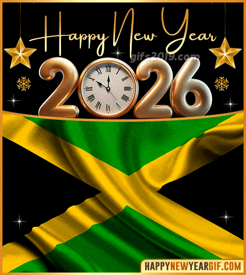 happy new year 2026 gif flag of jamaica