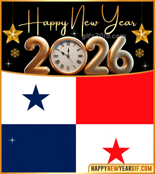 happy new year 2026 gif flag of panama