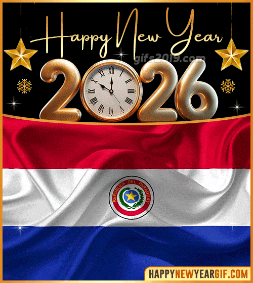 happy new year 2026 gif flag of paraguay
