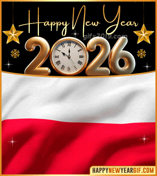 happy new year 2026 gif flag of polonia