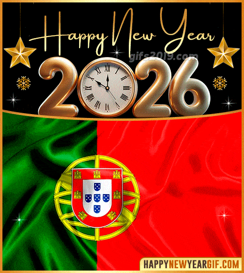 happy new year 2026 gif flag of portugal