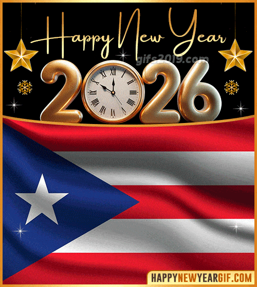 happy new year 2026 gif flag of puerto rico
