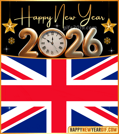 happy new year 2026 gif flag of reino unido