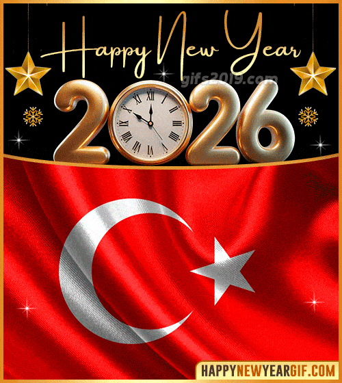 happy new year 2026 gif flag of turquia