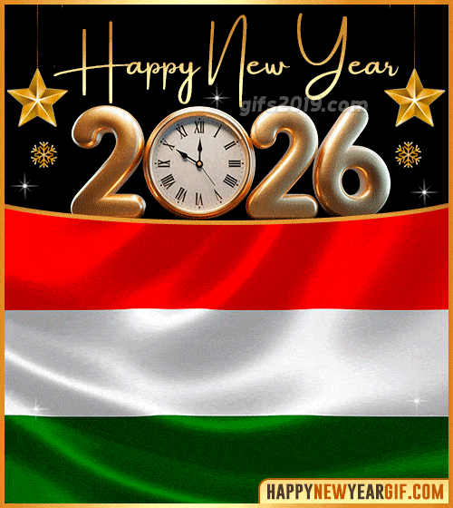 happy new year 2026 gif flag of ungria