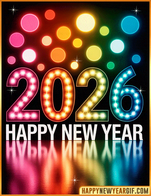 happy new year 2026 led gif