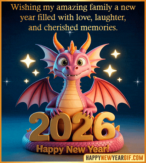 happy new year 2026 my family gif