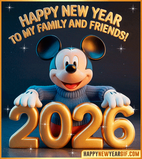 happy new year 2026 to my family gif