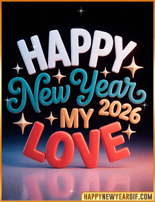 happy new year my love 2026 animated