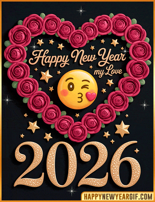 happy new year my love 2026 gif animated