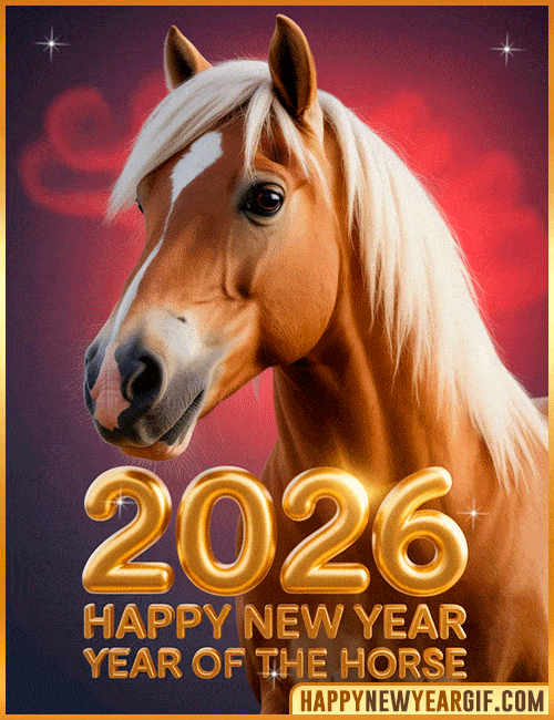 horse 2026 animated holiday card