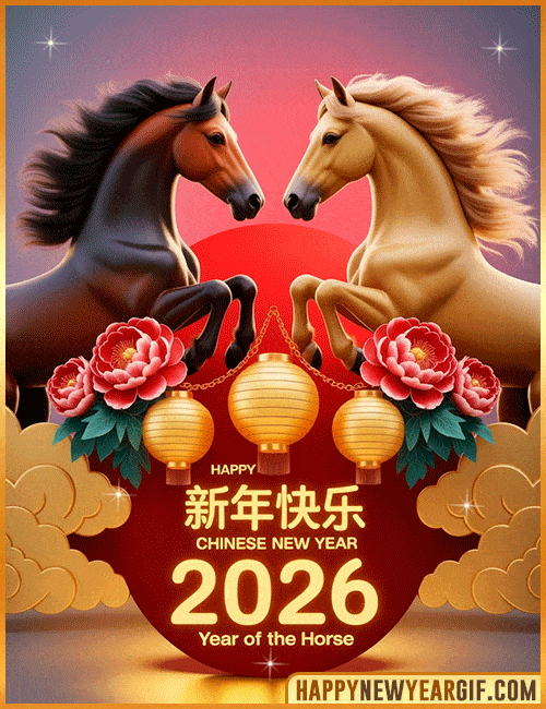 horse 2026 celebration gif art